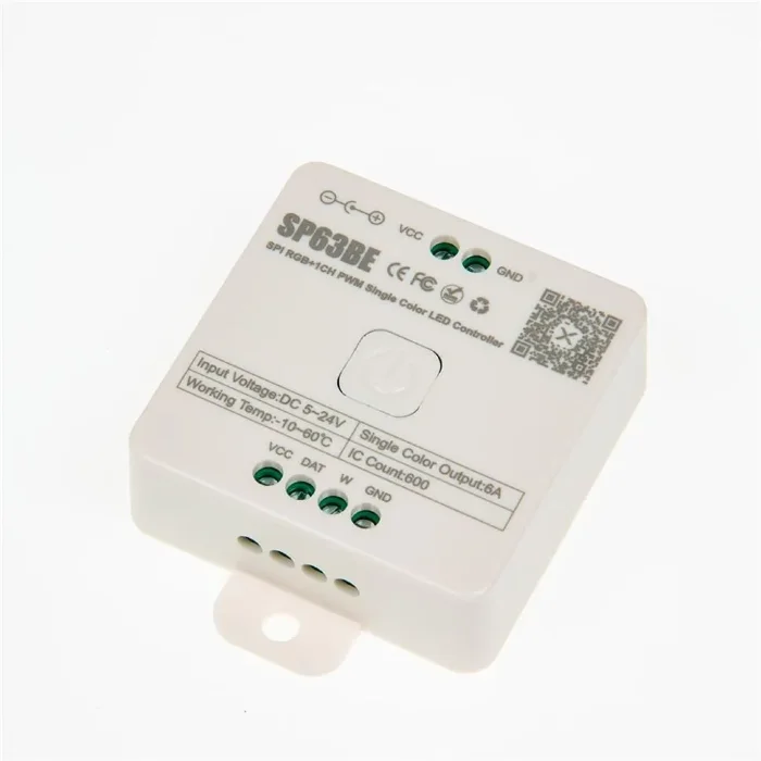 Контроллер JM-SP63BE P719 (BT app BanlanX, 2.4GHz, SPI RGB+ 1ch PWM single, DC5-24V, IC count 600)