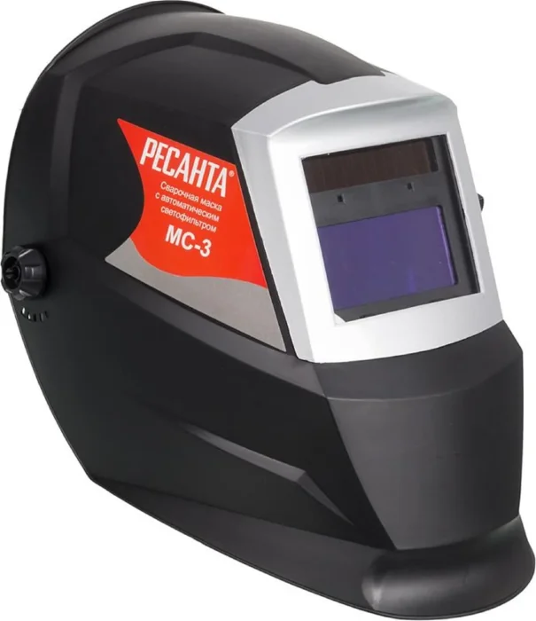 Маска сварочная МС-3 (с регулир. чувств.и и задержки времени; задержка откр. 0.15/0.8с; сенсор чувств. перем.; светофильтр ТСК 3202 &quot;шлифовка&quot;) Ресанта 65/15