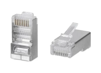 Коннектор RJ45(8P8C) кат.5E экранир. универс. (уп.100шт) TOKOV ELECTRIC TKE-CN-5E24-STP