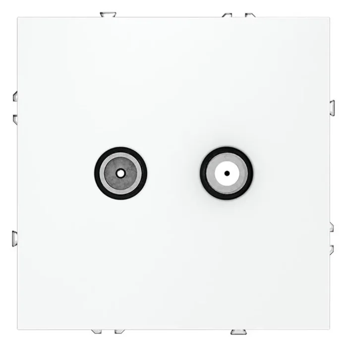 Розетка телевизионная оконечная TV + SAT 2-м СП S70 механизм бел. матов. Voltum VLS060402