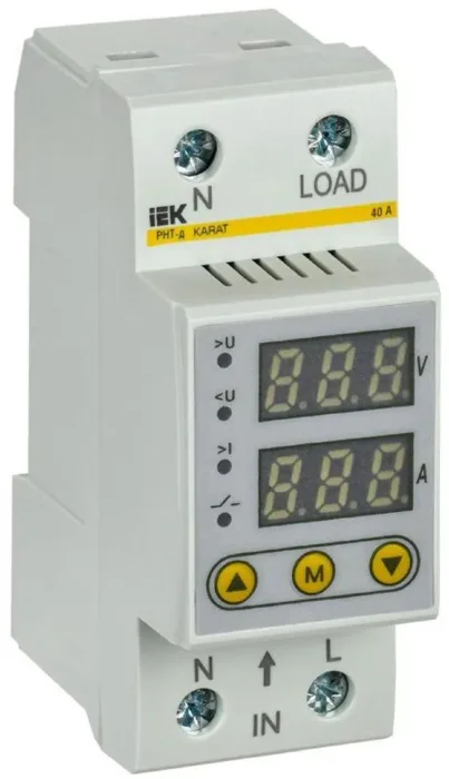 Реле напряжения и тока РНТ-д 1ф 36мм 40А KARAT IEK IVC21-1-40