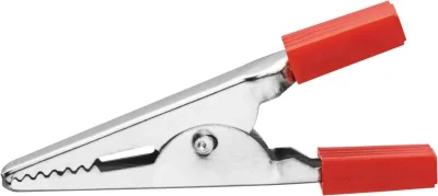 Зажим &quot;крокодил&quot; 5А 80 851 OAC-5A-52-R25 красн. ОНЛАЙТ 80851