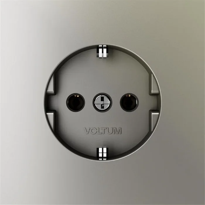 Розетка 1-м СП S70 16А с заземл. механизм шелк Voltum VLS040104