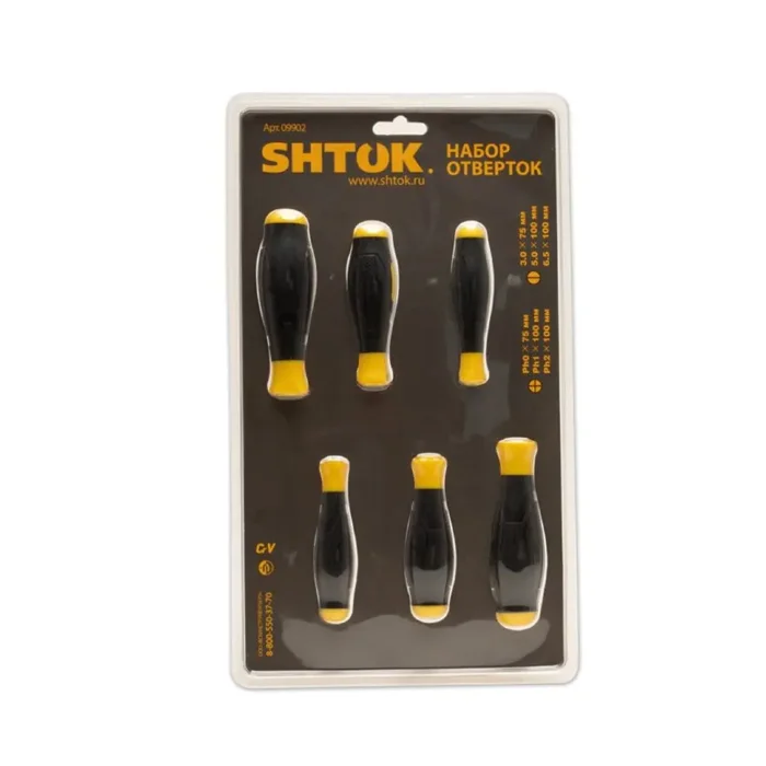 Набор отверток блист. (6 предметов) (09902) SHTOK 376357