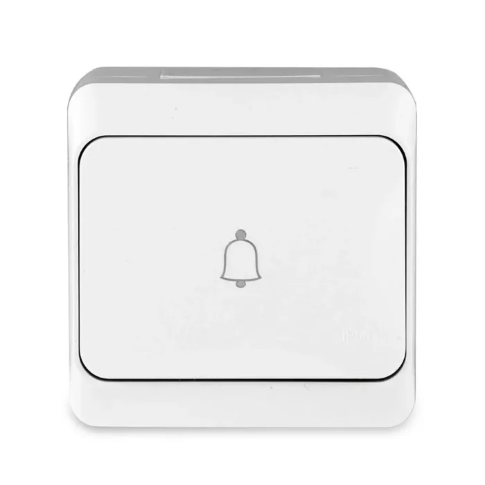 Кнопка звонка ОП Nix 10А IP54 250В бел. TOKOV ELECTRIC TKE-NX-DB-C01-IP54