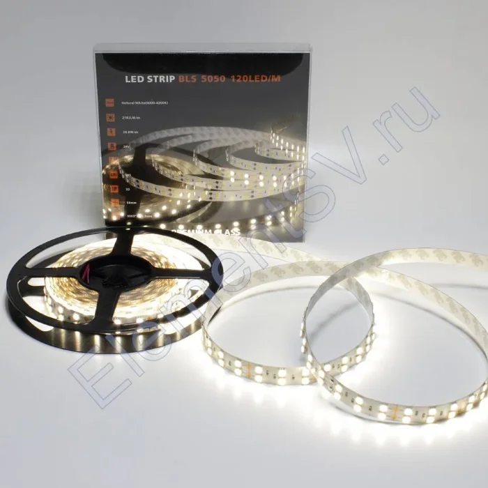 Светодиодная лента Class Premium, 5050, 120 led/m, Day White, 24V, IP33, А11