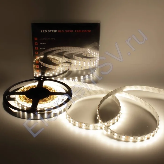 Светодиодная лента Class Premium, 5050, 120 led/m, Day White, 24V, IP33, А11