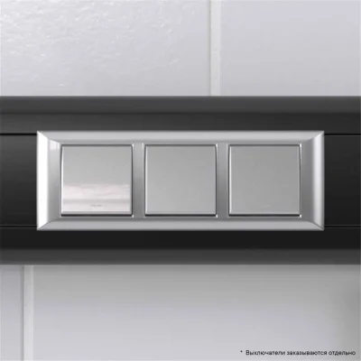 Рамка-суппорт 6мод. Avanti для &quot;In-liner Front&quot; серебр. металлик DKC 4404916