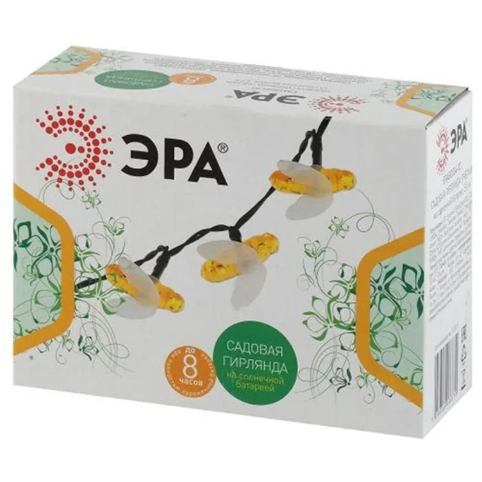 Гирлянда садовая ERASG024-03 ЭРА Пчелки 5.8м солнечная батарея ЭРА Б0044218