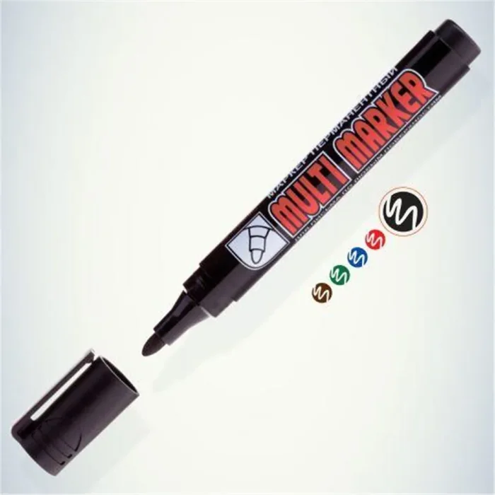 Маркер перманентный "Multi Marker" 3мм пулевидный черн. Crown Б0048239