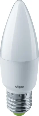 Лампа светодиодная 94 481 NLL-P-C37-5-230-2.7K-E27-FR 5Вт свеча 2700К тепл. бел. E27 330лм 176-264В Navigator 94481