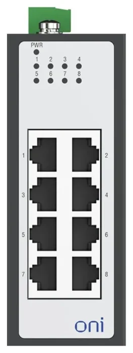 Коммутатор промышленный неуправляемый ISU-430 Ethernet 8 портов 10/100BaseT разъем RJ45 24В AC/12/24/48В DC с резервированием ONI ISU-430-8FE0000000000
