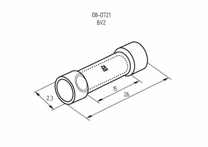 Гильза соединительная изолированная VB 2 (уп.100шт) Rexant 08-0721