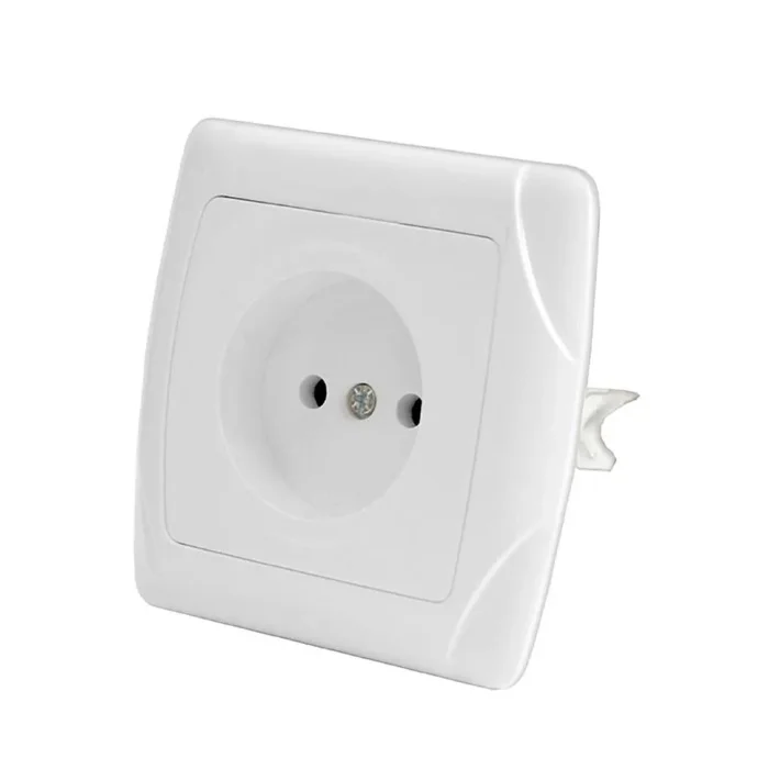 Розетка 1-м СП Маргарита 16А IP20 без заземл. защ. шторки бел. UNIVersal М0022