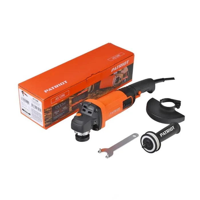 Машина шлифовальная угловая УШМ AG 128E диск 125мм двуручная пылезащ. PATRIOT 110301129