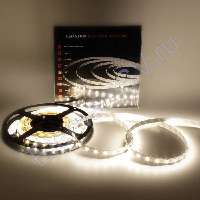 Светодиодная лента Class Premium, 5050, 60 led/m, Day White, 24V, IP33, А26