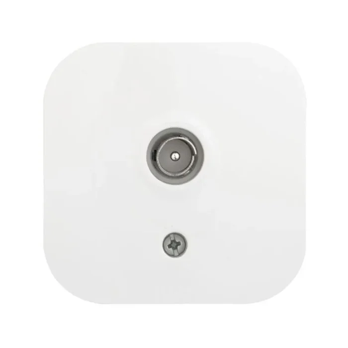 Розетка телевизионная TV 1-м ОП Quteo IP20 с топологией "звезда" бел. IEK 782215