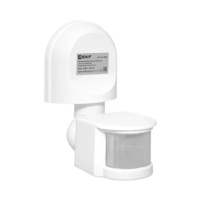 Датчик движения (ИК) MS-16C (ДД) настен. 1200Вт 180град. до 12м (рег.) IP44 EKF dd-ms-16C