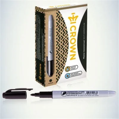 Маркер перманентный &quot;Multi Marker Slim&quot; 2мм пулевидный черн. Crown Б0048243