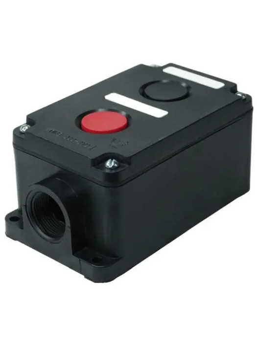 Пост кнопочный ПКЕ 222-2 У2 10А 660В 2 элемента черн. и красн. цилиндр накладной IP54 пост управления Электротехник ET519076