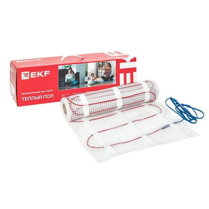 Комплект "Теплый пол" (мат) двухжил. 600Вт 4кв.м "Уют" PROxima EKF nm2-600-4