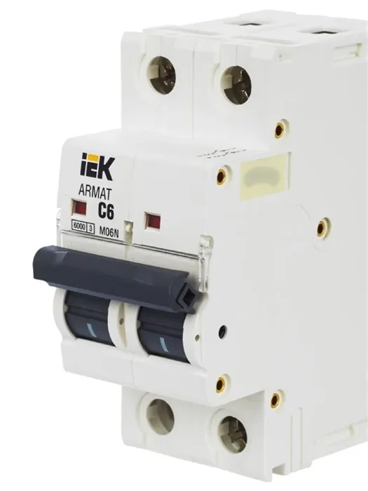 Выключатель автоматический модульный 2п C 6А M06N ARMAT IEK AR-M06N-2-C006