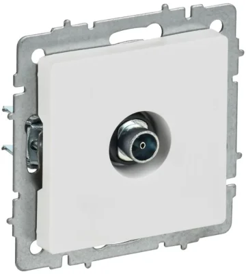 Розетка телевизионная оконечная TV СП BRITE РТВ11-0-БрАБ механизм арктич. бел. IEK BR-A10-O-K91
