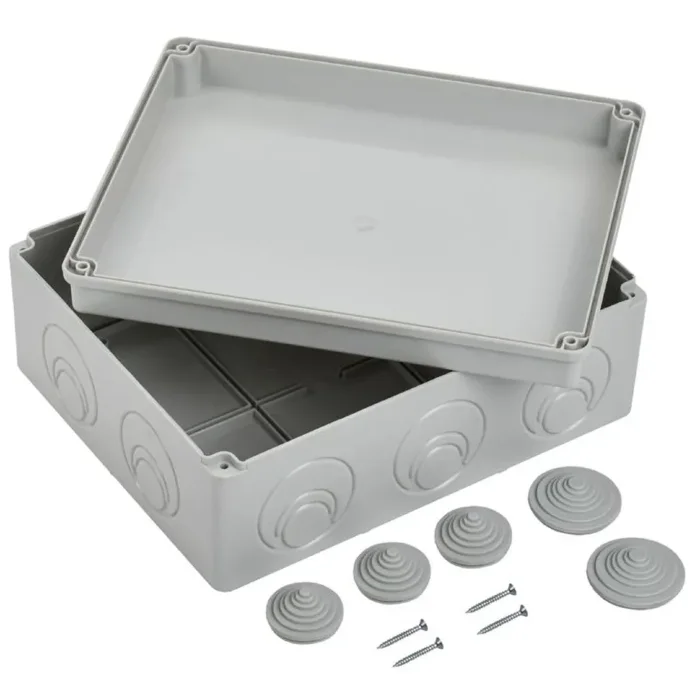 Коробка распаячная ОП 240х195х90 IP44 КМ41271 RAL7035 IEK UKO10-240-195-090-K41-44