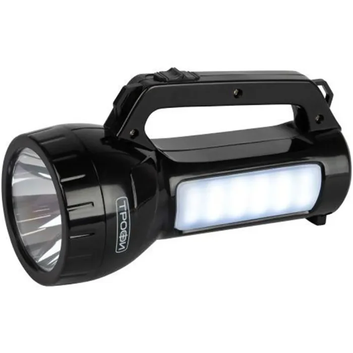 Фонарь-прожектор аккумуляторный PA-504 SMD LED 1Вт боков. светильник 24 SMD LED 2 режима 4 Трофи Б0042439