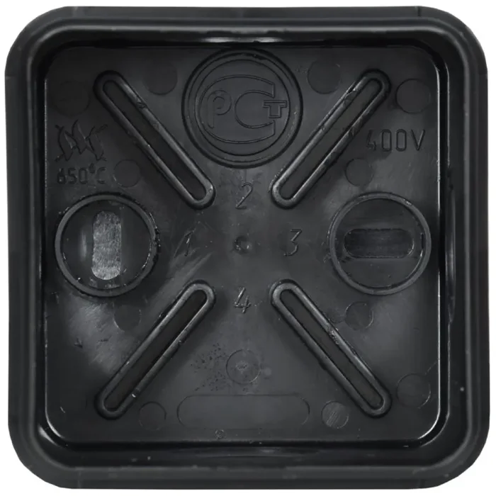 Коробка распаячная ОП 70х70х40 IP44 КМ41236 4 гермовводов черн. IEK UKO21-070-070-040-K02-44