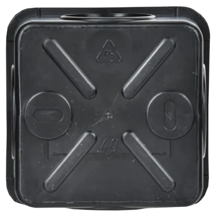 Коробка распаячная ОП 70х70х40 IP44 КМ41236 4 гермовводов черн. IEK UKO21-070-070-040-K02-44