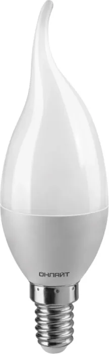 Лампа светодиодная 61 131 OLL-FC37-6-230-6.5K-E14-FR 6Вт свеча на ветру 6500К холод. бел. E14 480лм 220-240В ОНЛАЙТ 61131