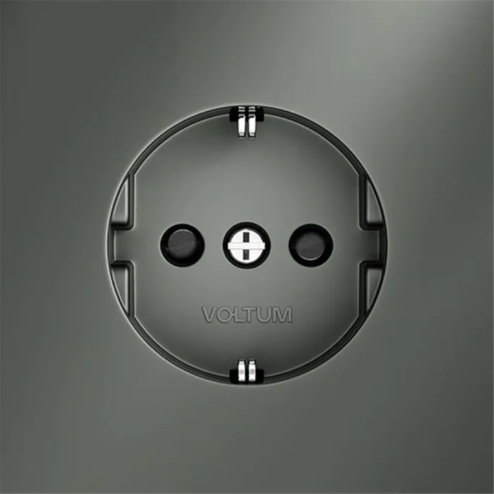 Розетка 1-м СП S70 16А с заземл. защ. шторки механизм титан Voltum VLS040206