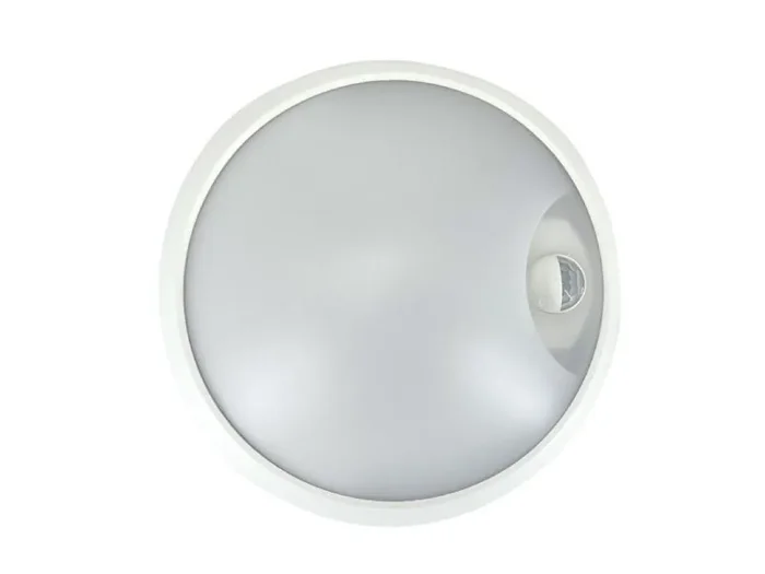 Светильник светодиодный WP 15 C 12W OP 840 D220 WH MDM 220х80мм 12Вт 4000К IP65 ЖКХ круглый пылевлагозащ. с датчиком движения бел. Русский Свет 15071523453