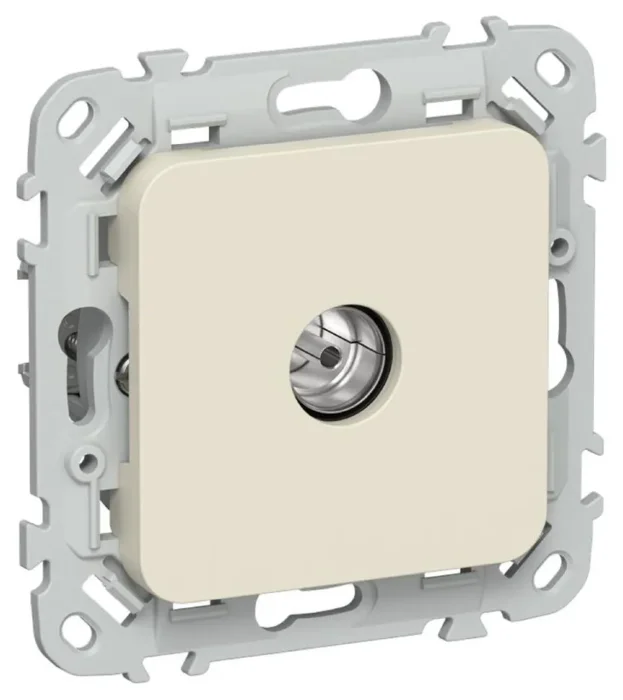 Розетка телевизионная оконечная СП FLITE РТВм-1-1-1-ФлСл тип M экранир. механизм сливочный IEK FI-A13-O-K86