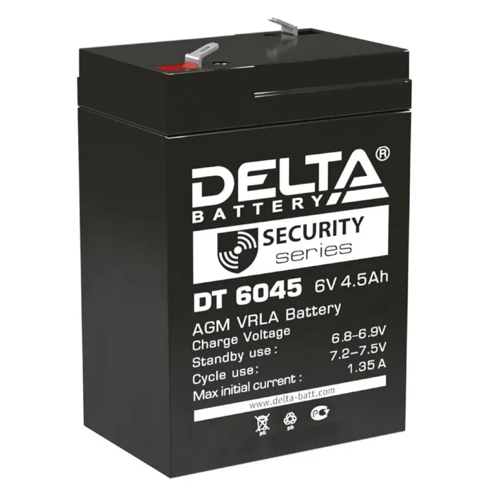 Аккумулятор ОПС 6В 4.5А.ч DT 6045 Delta 4614010040031