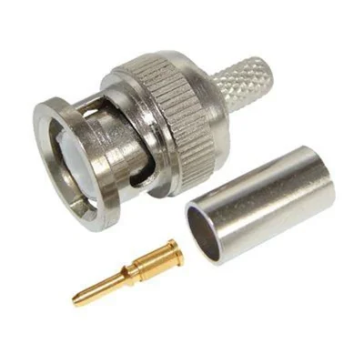 Разъем штекер BNC RG-6 обжим 01-001С (уп.100шт) Rexant 05-3003