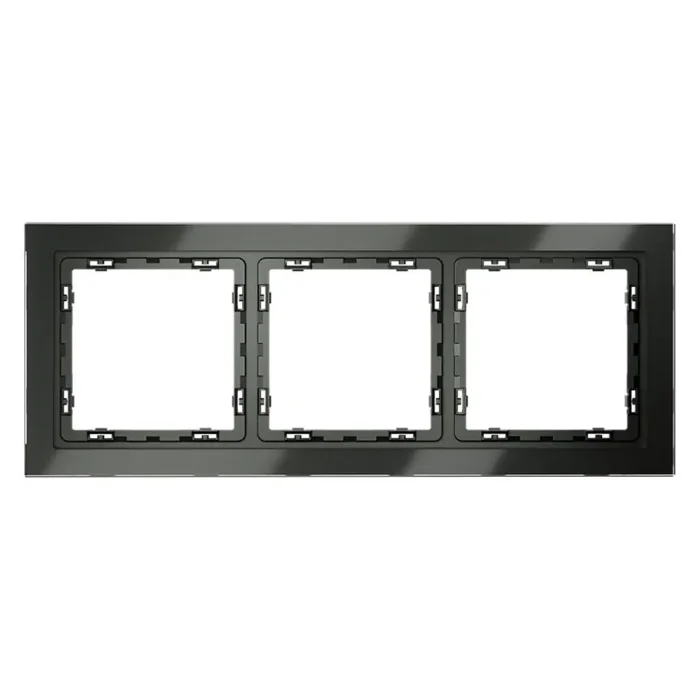 Рамка 3-м S70 стеклян. титан Voltum VLS110306
