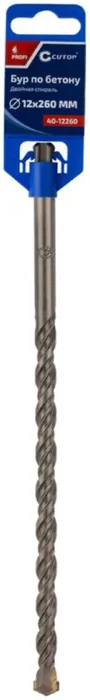 Бур по бетону Profi двойн. резьба SDS-Plus 12х260мм Cutop 40-12260