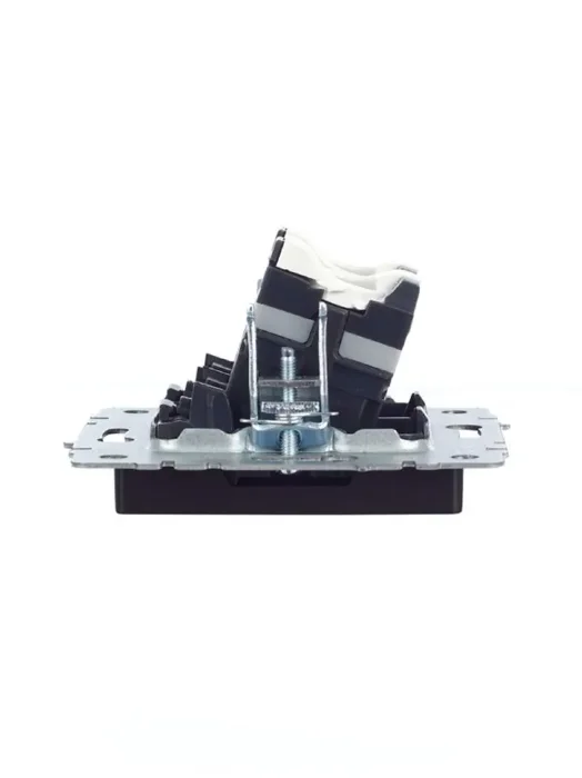 Розетка компьютерная двойн. СП RJ45 кат.5E BRITE РК10-2-БрЧ механизм черн. IEK BR-K20-1-K02