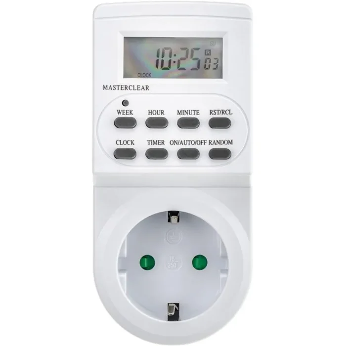 Таймер недельный электронный с заземл. 1.8кВт бел. REV 67073 1