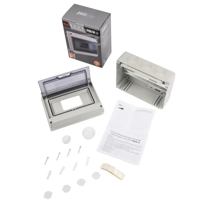 Бокс модульный накладной PDB/W 4008 GR (ЩРН-ПГ- 8) IP65 пластик. Pro JazzWay 5072060