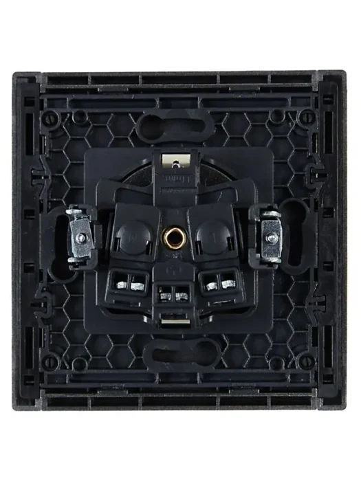 Розетка СП FORTE&PIANO FP516 16А с заземл. без защ. шторок винт. крепл. сталь IEK FP-R11-16-K46