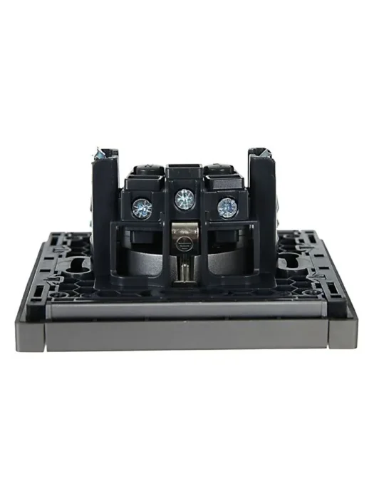 Розетка СП FORTE&PIANO FP516 16А с заземл. без защ. шторок винт. крепл. сталь IEK FP-R11-16-K46