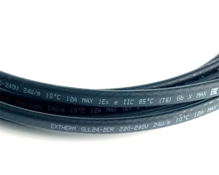 Кабель нагревательный саморег. строительного применения (кровли; трубы) 30Вт/м 16AWG термопласт Extherm SXLL30-2CR