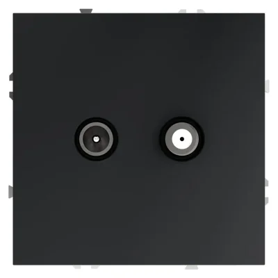 Розетка телевизионная оконечная TV + SAT 2-м СП S70 механизм графит Voltum VLS060407