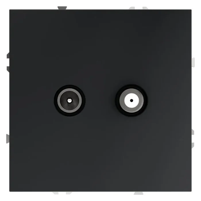 Розетка телевизионная оконечная TV + SAT 2-м СП S70 механизм графит Voltum VLS060407