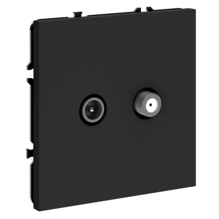 Розетка телевизионная оконечная TV + SAT 2-м СП S70 механизм графит Voltum VLS060407