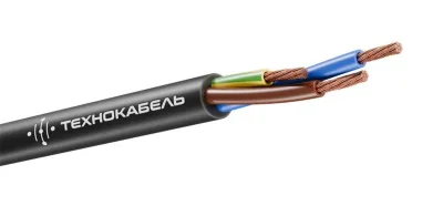 Провод ПВС 3х1.5 (2х1.5+1х1.5) 380В Ч (бухта) (м) Технокабель 00-00148759