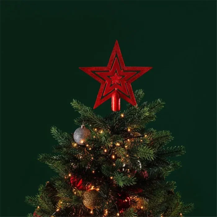 Фигура "Звезда" 20см IP20 на елку красн. Neon-Night 501-005